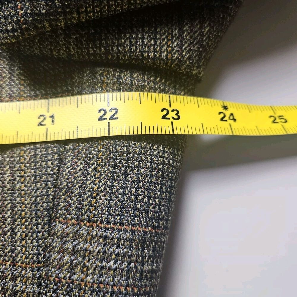Vito Rufolo Sport Coat Jacket 100% Wool 42R Made in Italy Brown Windowpane Plaid - Picture 7 of 11